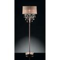 Estallar Silver & Pink Faux Crystal Chandelier Floor Lamp ES3096021